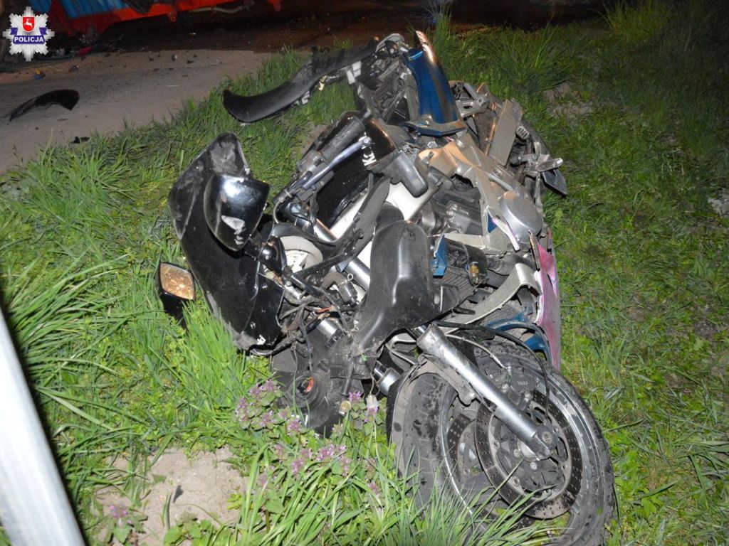 motocykl, ciągnik, wypadek ciągnik, kmp chełm