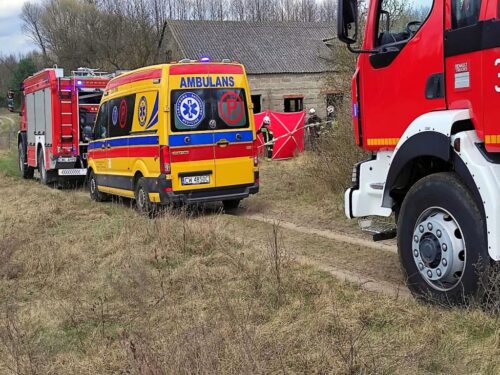 zwłoki w rowie, śmierć w gospodarstwie, kpp radziejów, km psp włocławek