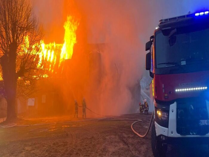 kp psp iława, pożar kurnika, hodowla drobiu, ferma drobiu
