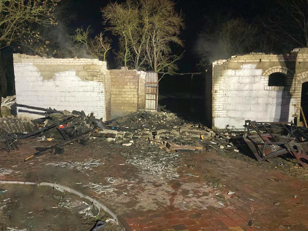 kp psp przasnysz, pożar oboro-stodoły, pożar w gospodarstwie, oboro-stodoła