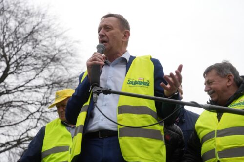 Robert Telus, minister rolnictwa, Szczecin, protest rolników