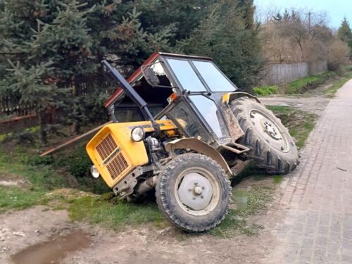 kpp janów lubelski, lubelskie, wypadek ciągnik, pijany traktorzysta