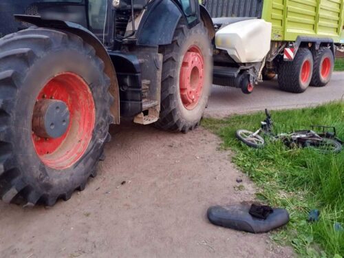 kpp kolno, kolizja, ciągnik, motocykl, pijany kierowca, zakaz kierowania