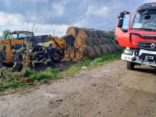 kp psp kępno, kp psp złotów, pożar, ładowarka