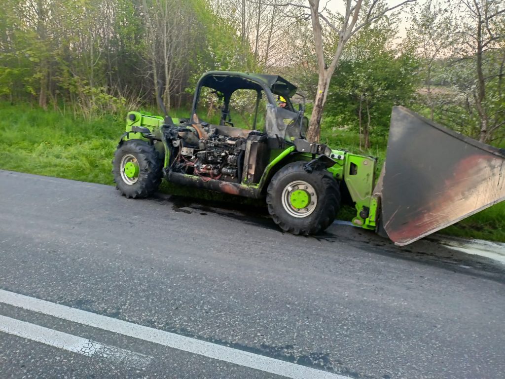 kp psp kępno, kp psp złotów, pożar, ładowarka