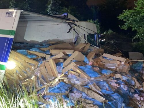 kpp września, nekla, kolizja, ciężarówka, mrożonki