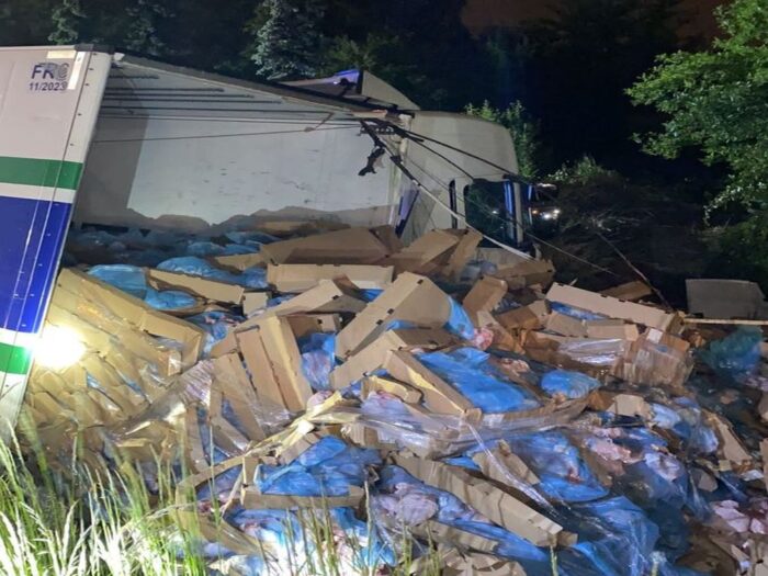 kpp września, nekla, kolizja, ciężarówka, mrożonki