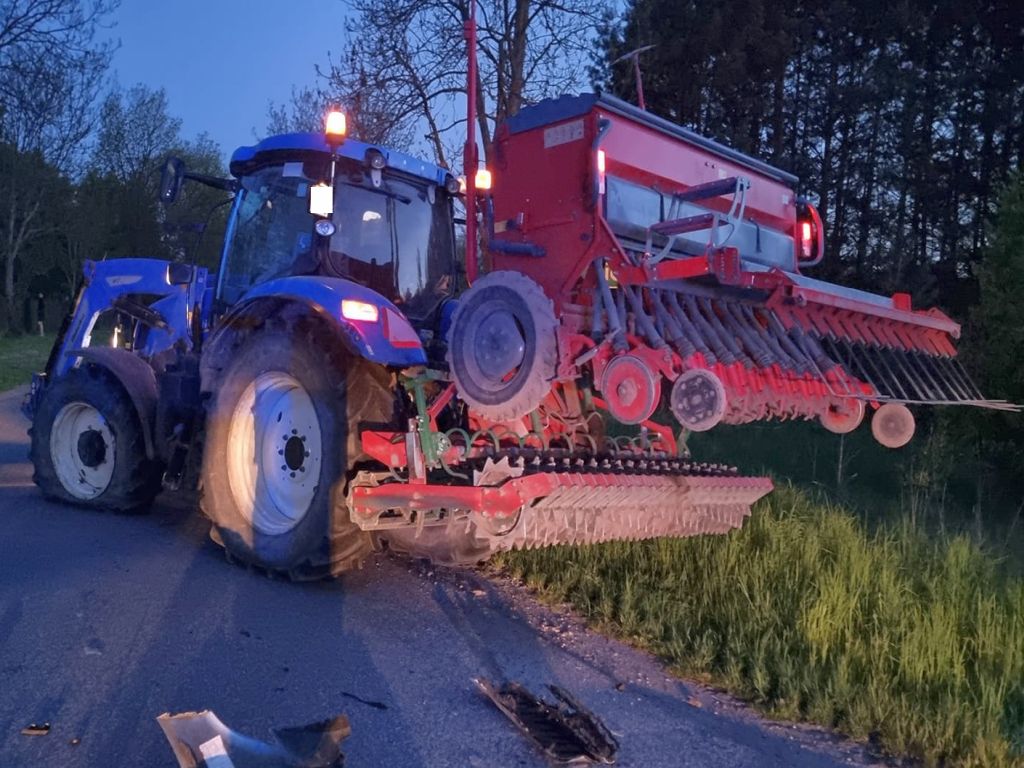 kmp piotrków trybunalski, kmp białystok, wypadek ciągnik, kolizja, pijany kierowca