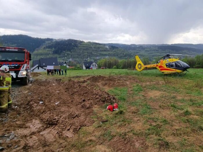 kp psp sucha beskidzka, kpp sucha beskidzka, piorun, wypadek, burza