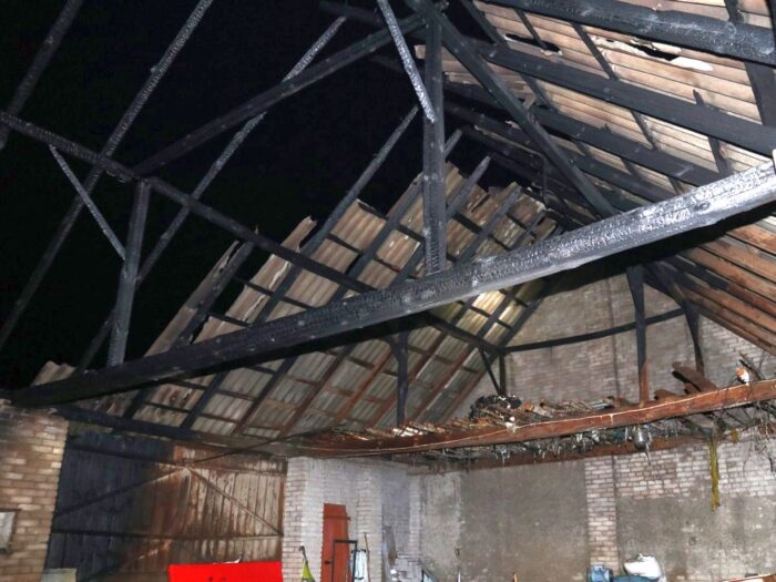 kpp kolno, pożar, pożar stodoły, podpalacz