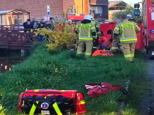 kp psp przasnysz, małopolska policja, staw, wiejski staw, utonięcie, poparzenia