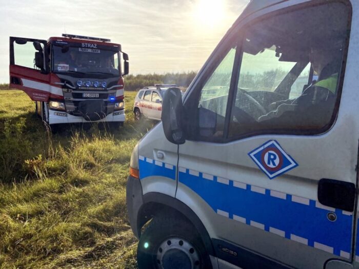 kp psp kościan, wypadek w gospodarstwie, wózek widłowy, dziecko, tragedia