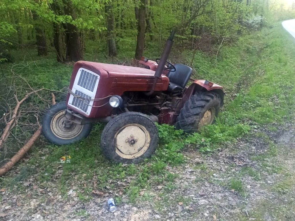 pijany traktorzysta, wypadek, kpp krasnystaw, rudnik