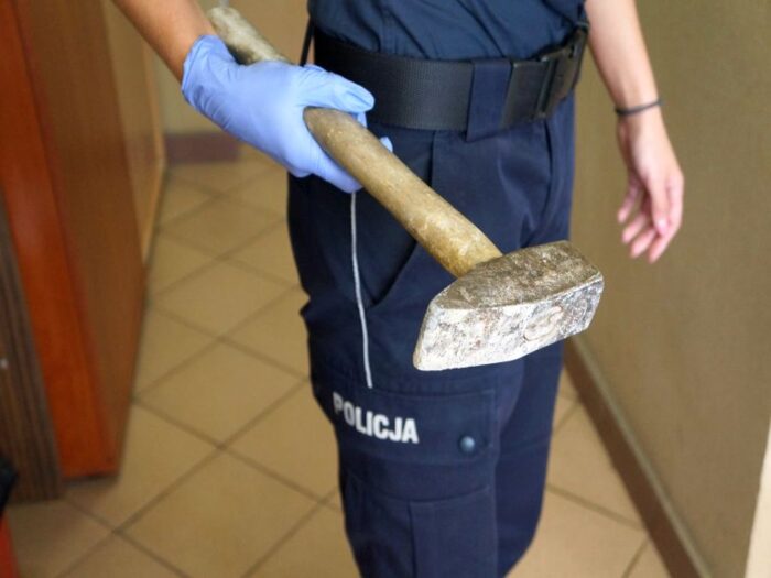 kpp kraków, znęcanie się, sarna, młotek