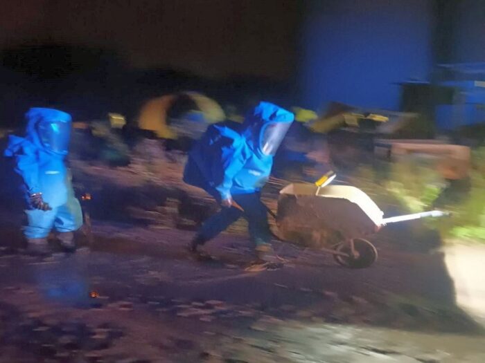 km psp białystok, pożar, zakłady zbożowe, dezynsekcja