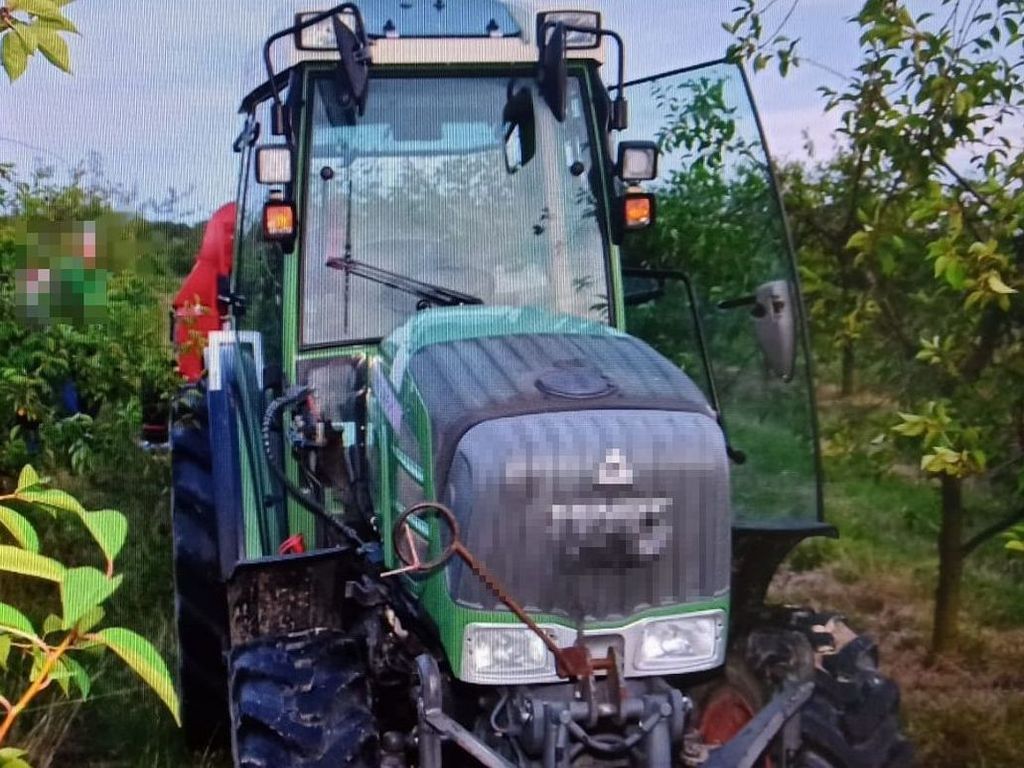 kpp opole lubelskie, wypadek, prace polowe, zbiór wiśni, zbiór owoców, maszyna, ranny mężczyzna