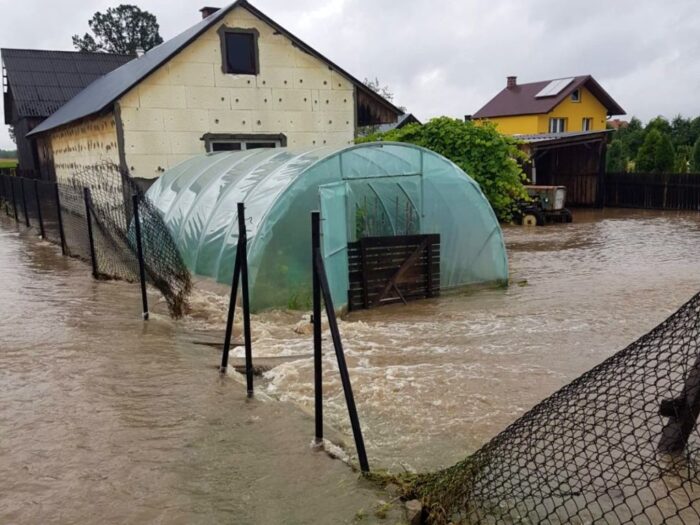 kp psp biłgoraj, ulewy, zalania, podtopienia, gospodarstwa, hodowle