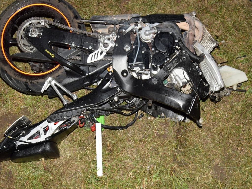 kpp przasnysz, wypadek, zderzenie, ciągnik, motocykl, śmierć motocyklisty