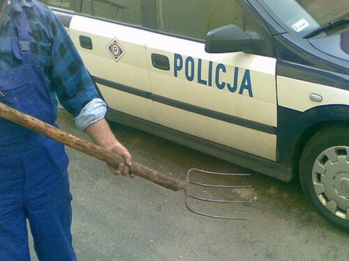 kpp czarnków, konflikt, sąsiad, wieś, widły, groźby karalne