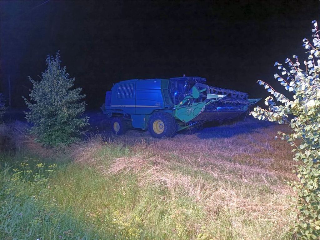 kp psp staszów, kpp staszów, wypadek, zderzenie, wózek, heder, auto