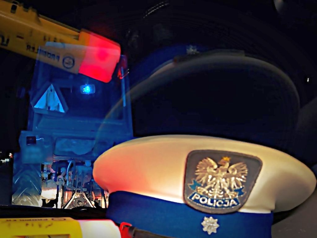 kmp łomża, nietrzeźwy traktorzysta, pijany, badanie, kontrola