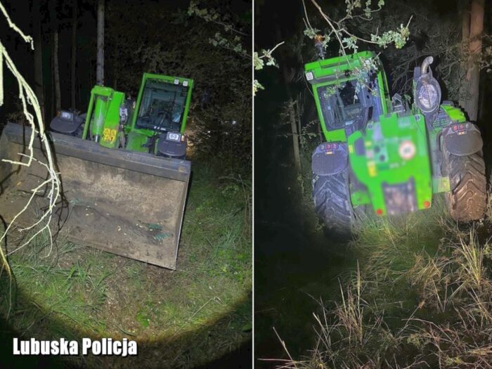 kpp żagań, kradzież, ładowarka, tartak, maszyna, zatrzymanie, areszt