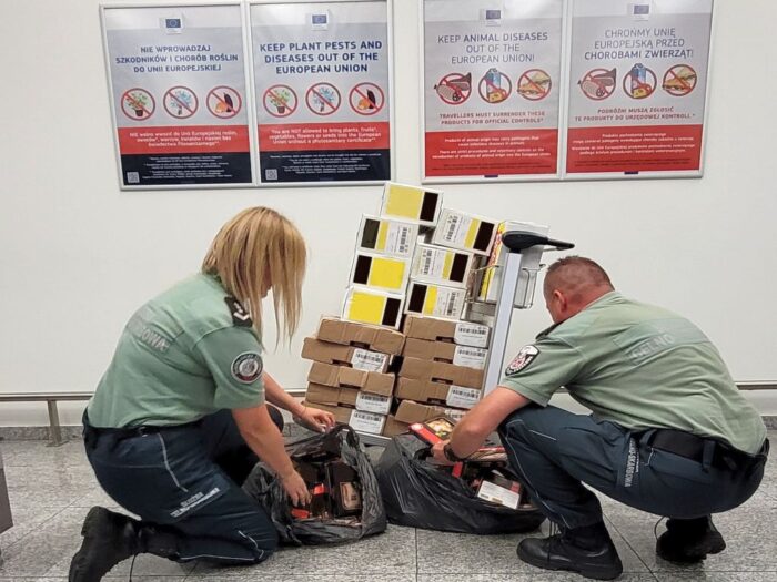 kas, lotnisko, podróżni, bagaż, wędliny, ue, zabezpieczenie, konfiskata