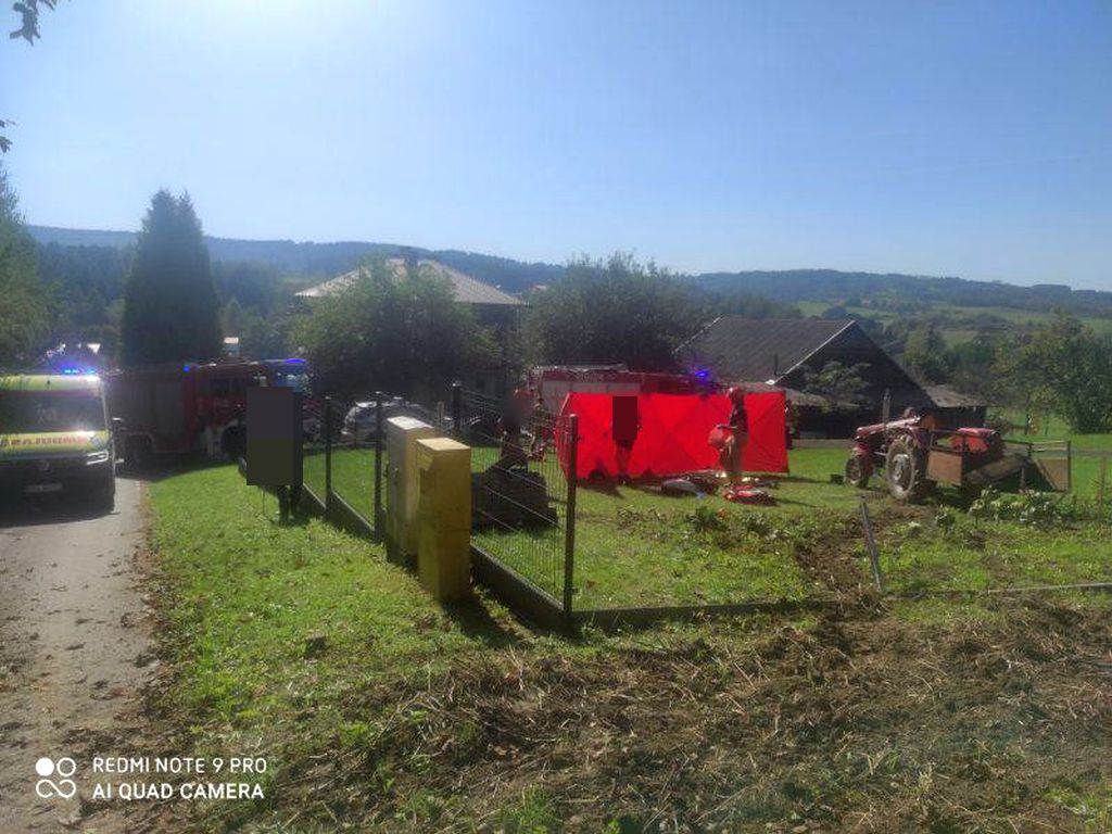 kpp brzozów, wypadek, ciągnik, ogrodzenie, przygniecenie, śmierć traktorzysty