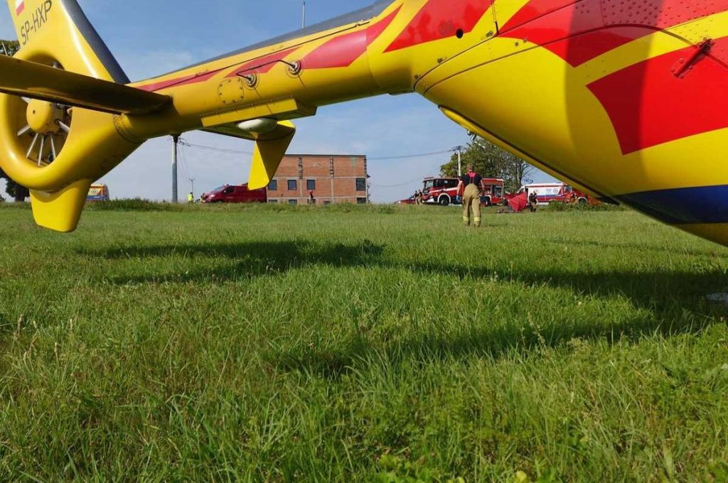 kpp jędrzejów, wypadek, prace polowe, ciągnik, przejechany, najechanie, kombajn, czyszczenie, konserwacja, pochwycenie