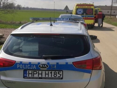 kpp mińsk mazowiecki, wypadek, śmierć na polu, poturbowany mężczyzna, byk, atak byka, obsługa zwierząt