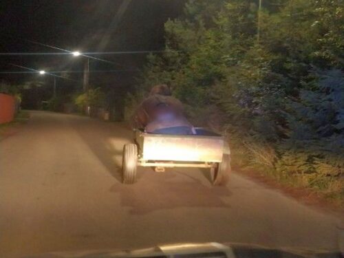 kpp kartuzy, zatrzymanie, zaprzęg konny, koń, woźnica, pijany woźnica, wóz konny