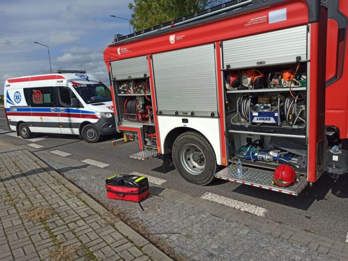 kpp opole lubelskie, potrącenie, wtargnięcie, dziecko, chłopiec, wóz osp, osp