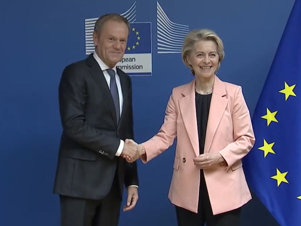 tusk, von der leyen, spotkanie, komisja europejska, ke, kpo, rolnicy, zboże, ukraina