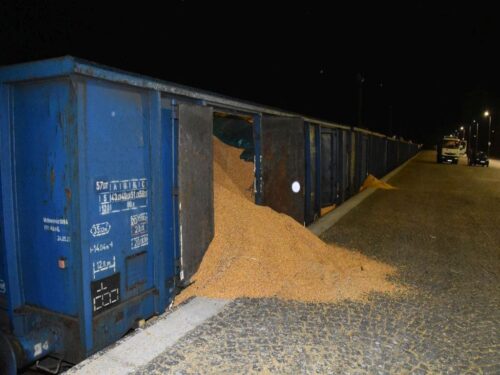 kpp jarosław, interwencja, pociąg, wagon, kukurydza, telefon, zatrzymanie