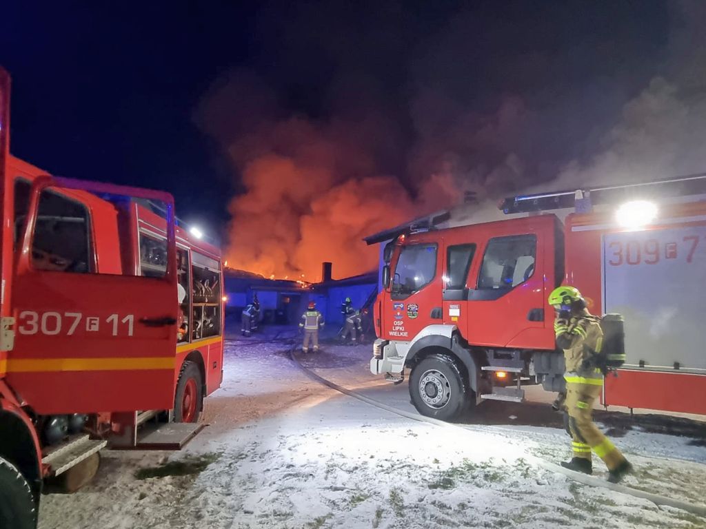 pożar, gospodarstwo, kurnik, indyki, straty