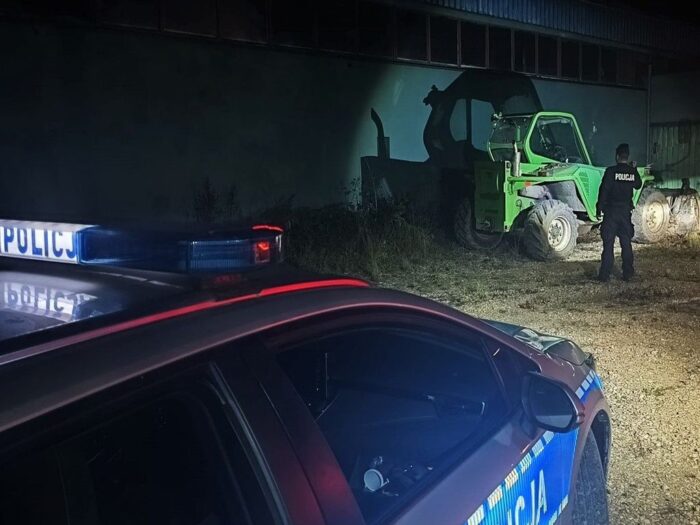 kpp pszczyna, kradzież, ładowarka, maszyna, odzyskanie