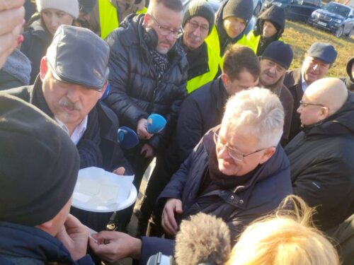 minister, siekierski, oszukana wieś, protest, blokada, granica, rolnicy