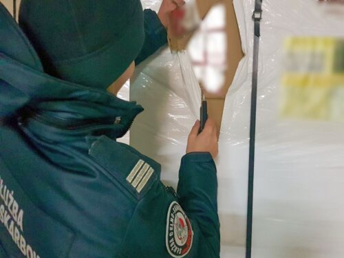 kas, podlaska kas, ciężarówka, rtg, papierosy, kontrabanda, przemyt, torf