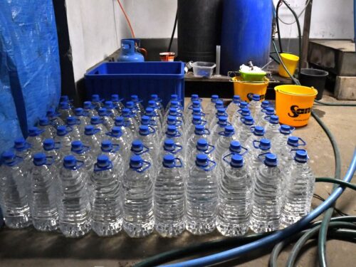 policja podlaska, likwidacja, bimbrownia, bimber, produkcja alkoholu