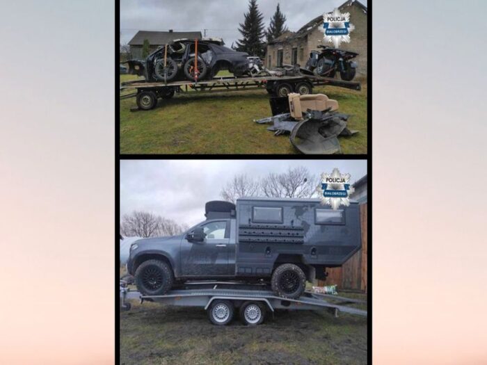 kpp białobrzegi, dziupla samochodowa, gospodarstwo, kradzione pojazdy