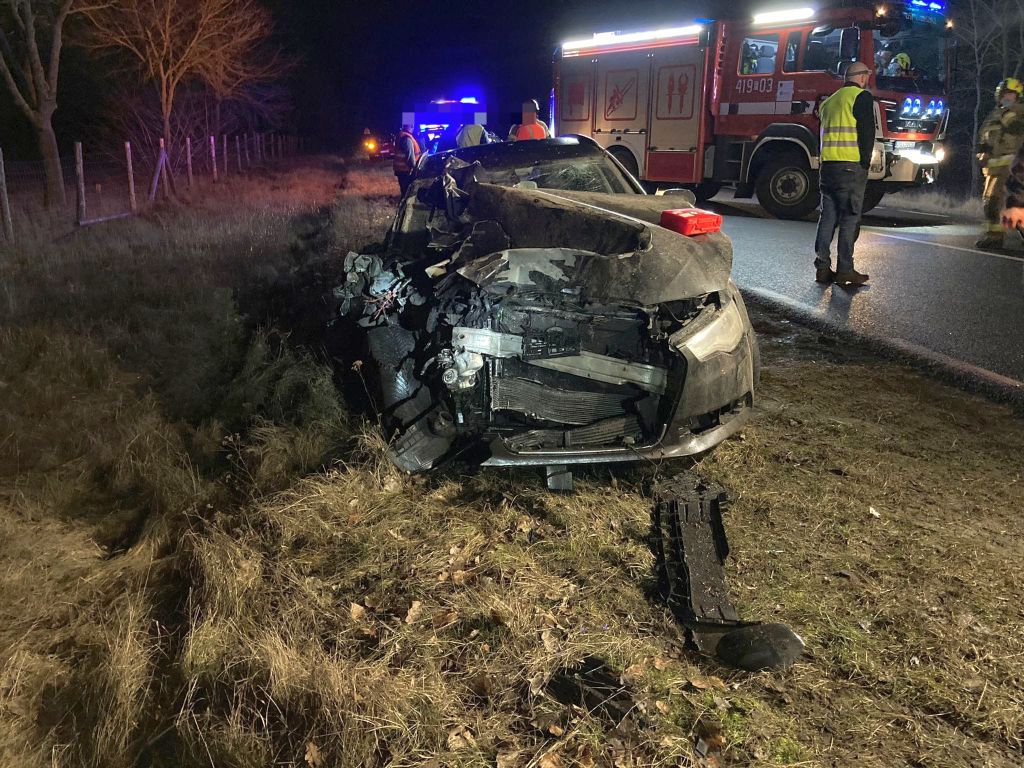 kpp sulęcin, zdarzenie drogowe, kolizja, ciągnik