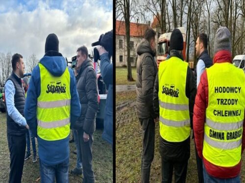 wiceminister, nowak, protest, rolnicy