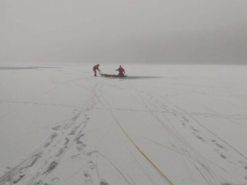 psp, jezioro, wędkarz, przerębel, lód