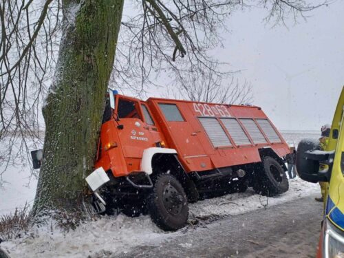 osp rutkowice, wypadek, zdarzenie drogowe, wóz osp, osp