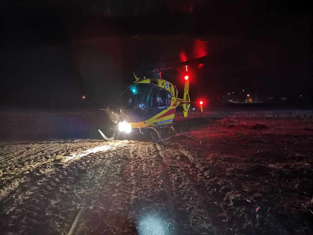 wypadek, zdarzenie drogowe, ciągnik, wóz asenizacyjny