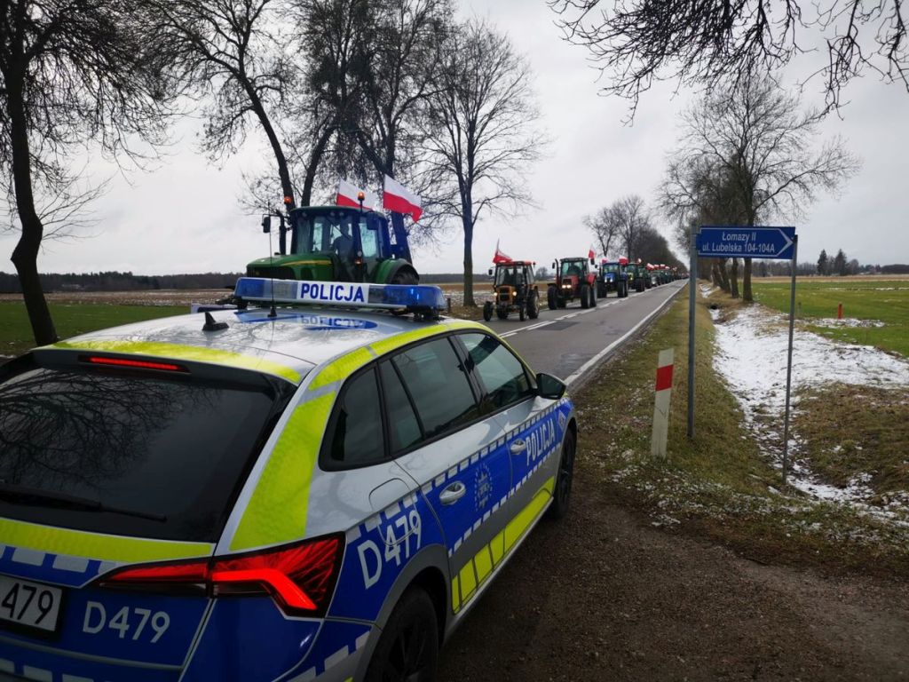 lubelskie, policja, protest rolników, rolnicy