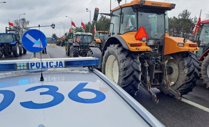 protest rolników, protesty, ciągniki, blokada dróg, granica