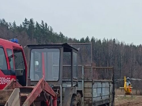 km psp białystok, wypadek, prace polowe, pochwycenie