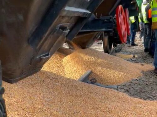 granica, przejścia graniczne, protest rolników, wysypane zboże