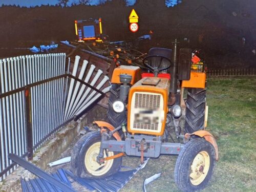 kpp opole lubelskie, wypadek, zdarzenie drogowe, ciągnik